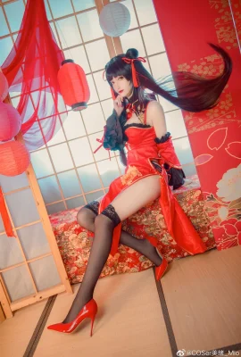 “Date A Live” Tokisaki Kurumi Seksi Cheongsam Cosplay[CN: COSer Mio_Mio](10 foto)