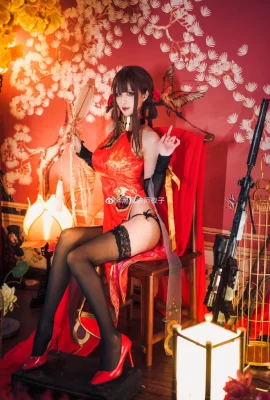 Girls Frontline DSR-50 Red Peony Cheongsam@Black Magician Yakko (9 foto)